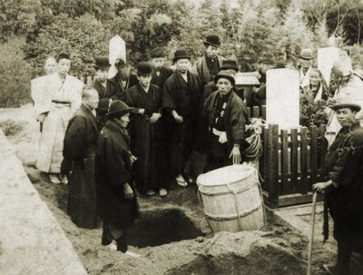 A Buddhist Burial in Japan, c.1900 by Japanese Photographer